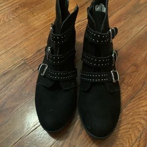 Ankle boots, Size 11, Black/ Silver